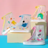 Toddlers Kids Dinosaur Cat Astronaut Waterproof Non Slip Rain Shoe Cover
