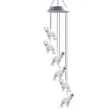 Cartoon Animal Solar Wind Chimes Color Changing Solar Mobile Waterproof LED Lights