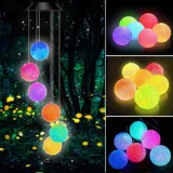 Heart Ball Shape Solar Wind Chimes Color Changing Solar Mobile Waterproof LED Lights