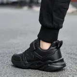 Toddler Kids Leather Velcro Pure Color Sneakers Shoes