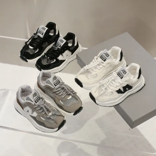Toddler Kids Single Mesh Breathable Lace-up Casual Sneakers Shoes