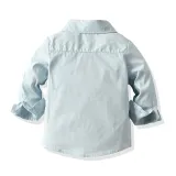 4PCS Boys Outfit Long Sleeve Shirt and Suit Vest Pants