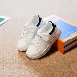 Toddler Kids Leather Velcro Smiling Face Board Shoes Sneakers Shoes