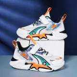 Boy Mesh Breathable Velcro Color Matching Sneakers Shoes