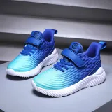 Toddler Kids Leather Breathable Velcro Gradient Sneakers Shoes