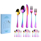20 Pieces Silverware Set Smooth Edge Stainless Steel Tableware Includes Dinner Forks Knives Spoons
