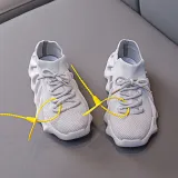 Toddler Kids Mesh Breathable Lace-up Soft Sole Running Sneakers Shoes
