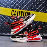 Boy Leather Armored Velcro Casual Running Sneakers Shoes