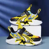 Boy Mesh Breathable Velcro Color Matching Sneakers Shoes