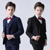 5PCS Boys Outfit Suit Shirts and Pants with Tie Dress Up