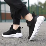 Toddler Kids Leather Breathable Velcro Gradient Sneakers Shoes