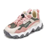 Toddler Kids Mesh Breathable Lace-up Leisure Soft Sole Sneakers Shoes