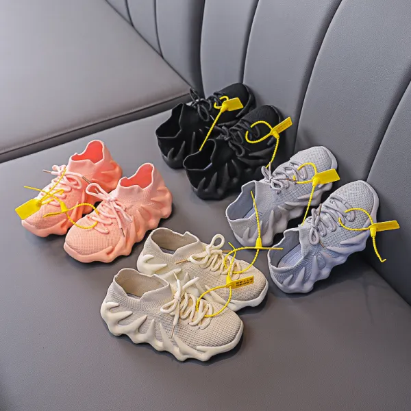Toddler Kids Mesh Breathable Lace-up Soft Sole Running Sneakers Shoes