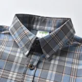 4PCS Boys Outfit Short Sleeve Plaid Shirt and Suspender Black Shorts Dress Up