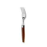4 Pieces Wooden Handle Set Smooth Edge Stainless Steel Tableware Includes Dinner Forks Knives Spoons