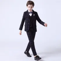 4PCS Boys Outfit Suit Vest and Pants with Tie Dress Up