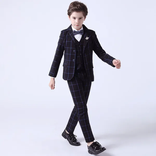 4PCS Boys Outfit Suit Vest and Pants with Tie Dress Up