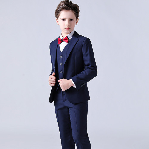 5PCS Boys Outfit Suit Shirts and Pants with Tie Dress Up