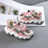 Toddler Kids Mesh Breathable Lace-up Leisure Soft Sole Sneakers Shoes