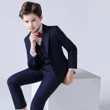 5PCS Boys Outfit Suit Shirts and Pants with Tie Dress Up