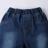 2PCS Boys Outfit Short Sleeve Shirts and Jeans Shorts