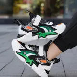 Boy Mesh Breathable Velcro Color Matching Sneakers Shoes