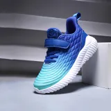 Toddler Kids Leather Breathable Velcro Gradient Sneakers Shoes