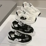Toddler Kids Single Mesh Breathable Lace-up Casual Sneakers Shoes