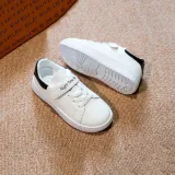 Toddler Kids Leather Velcro Smiling Face Board Shoes Sneakers Shoes