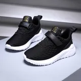 Toddler Kids Leather Breathable Velcro Gradient Sneakers Shoes