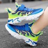 Boy Mesh Breathable Velcro Casual Running Sneakers Shoes