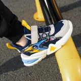 Boy Mesh Breathable Velcro Running Shoes Sneakers Shoes