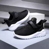 Toddler Kids Leather Breathable Velcro Gradient Sneakers Shoes