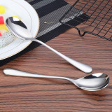 5 Pieces Spoon Silverware Set Smooth Edge Stainless Steel TablewareIce Cream Ice Cream Soup Flavored Coffee Eating Spoon