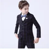 4PCS Boys Outfit Suit Vest and Pants with Tie Dress Up