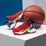 Boy Mesh Breathable Lace-up Sports Basketball Sneakers Shoes