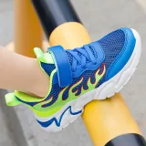 Boy Mesh Breathable Velcro Casual Running Sneakers Shoes