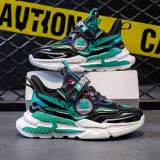 Boy Leather Armored Velcro Casual Running Sneakers Shoes