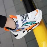 Boy Mesh Breathable Velcro Color Matching Sneakers Shoes