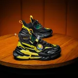 Boy Leather Armored Velcro Casual Running Sneakers Shoes