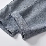 4PCS Boys Outfit Long Sleeve Shirt and Gray Vest Suit Pants Dress Up