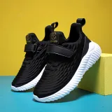 Toddler Kids Leather Breathable Velcro Gradient Sneakers Shoes