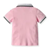 4PCS Boys Outfit Ploll Short Sleeve Shirts and Suspender Shorts Dress Up