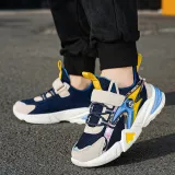 Boy Mesh Breathable Velcro Running Shoes Sneakers Shoes