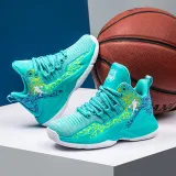 Boy Mesh Breathable Lace-up Sports Basketball Sneakers Shoes