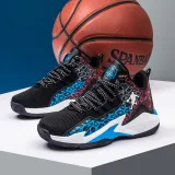Boy Mesh Breathable Lace-up Sports Basketball Sneakers Shoes