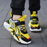 Boy Mesh Breathable Velcro Color Matching Sneakers Shoes