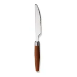 4 Pieces Wooden Handle Set Smooth Edge Stainless Steel Tableware Includes Dinner Forks Knives Spoons
