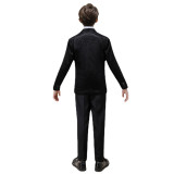 5PCS Boys Black Outfit White Shirts Suit Vest and Pants with Tie