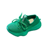 Toddler Kids Breathable Lace-up Flying Weaving Running Sneakers Shoes